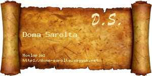 Doma Sarolta névjegykártya