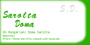 sarolta doma business card